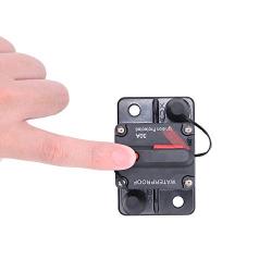 30 Amp Circuit Breaker with Manual Reset Wire Lugs Copper Washer and Screws for Car Marine Trolling Motors Boat ATV Manual Power Protect 12V-48VDC, Waterproof