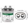 weideer 5 uF ±6% MFD 370/440 VAC CBB65 Oval Run Start Capacitor for Cool or Heat Pump Air Conditione or AC Motor Run and Fan Start,with terminals