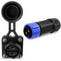 Marine Boat DC Power Connector，Trolling Motor Plug Receptacle Set 12/24/36/48 Volt，Waterproof Kit Connector for Motor,Marine Plug for Down Rigger /Trolling Motor/Fishing Reel.