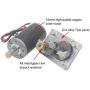 DC 12V Gear Motor High Torsion Speed Reduce Electric Gearbox Motor Reversible Worm Gear Motor 8mm Shaft (12V 50RPM)