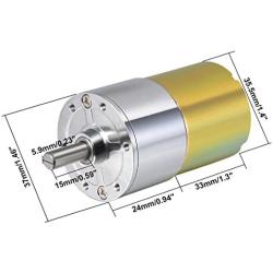 uxcell 12V DC 205 RPM Gear Motor High Torque Electric Reduction Gearbox Output Shaft