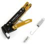 Universal Motorcycle Kickstand Accessories Adjustable Tripod Holder Side Parking Foot Support CNC Aluminum Foot Stand for Scooter Modified Motorbike Dit Pit Bike (Gold)