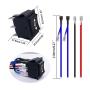 mankk Latching Polarity Reverse Rocker Switch 12V DC 10A DPDT 6 Pin ON/Off/ON 3 Position Motor Control Toggle with Jumper Wires for Car Boat Trailer KCD2-203-JT-X