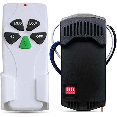 Universal Ceiling Fan Remote Control Kit, Replacement for Hunter/Harbor Breeze/Hampton Bay/Honeywell/Litex, with Receiver, 3-Speed, Light Dimmer, Replace FAN-53T 2AAZPFAN-53T FAN-11T KUJCE9103 UC7030T