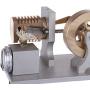 Teerwere Stirling Engine Motor Metal Single Cylinder Flame Licker Engine Vacuum Stirling Engine Model Toy with Double Bearing Support (Color : Gold, Size : One Size)