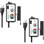 iPower Variable Vent Duct Inline Blower Fan Speed Adjuster with Temperature Controller for HVAC Ventilation System, Upgrade, 750W 6A, 2 Pack