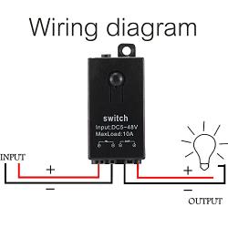 dstfuy Mini Wireless Switch 12V,5V/12V/48V/10A Relay Remote Switch for Lights,328FT Long Range for Ceiling Lights, Lamps, Industrial Control and Security Fields.