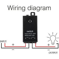 dstfuy Wireless Remote Switch,2 Way Mini Remote Switch DC 5V/12V/24V/48/10A Relay Wireless Light Switch with 328FT Long Range for Motor,LED Light,Wireless Security Alarm