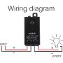 dstfuy Wireless Remote Switch,2 Way Mini Remote Switch DC 5V/12V/24V/48/10A Relay Wireless Light Switch with 328FT Long Range for Motor,LED Light,Wireless Security Alarm