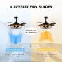 Farmhouse Industrial Ceiling Fans with Light, Siljoy 48