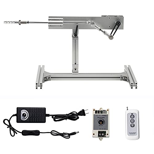 JQDML Cycle DIY Reciprocating Linear Motor, 12 Volt Long Adjustable Stroke 1.2inch-6.3 inch Linear Actuator 12-95rpm Variable Speed with Remote Controller DC Power Adapter JQ-RL-YY05