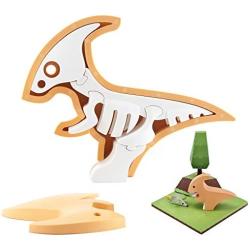HALFTOYS Magnetic 3-D Puzzle Dinosaur Figures Toy Set for Kids & Family- para-Fine Motor Development
