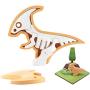 HALFTOYS Magnetic 3-D Puzzle Dinosaur Figures Toy Set for Kids & Family- para-Fine Motor Development