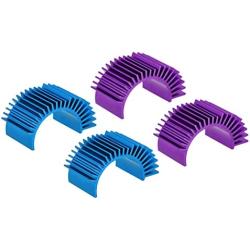 MECCANIXITY Motor Heat Sink Cooling Fins Aluminum 36mm Dia Sky Blue Purple for Motor 4pcs
