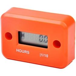 Nine-Rong Digital LCD Inductive Hour Meter Hourmeter Waterproof for Marine Boat SnowBlower Inverter Generator Motorcycle ATV Lawn Mower and Small Gas Engine(Black)