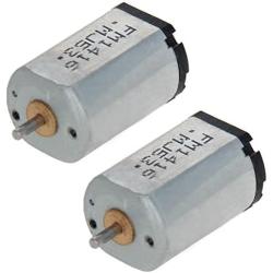 Fielect 2Pcs DC Motor 1.5V-4.5V 9000-13000RPM 0.04A Micro Motor Electric Motor Round Shaft for RC Boat DIY Airplane Toys Model DIY Hobby