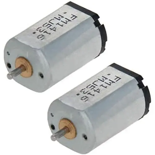 Fielect 2Pcs DC Motor 1.5V-4.5V 9000-13000RPM 0.04A Micro Motor Electric Motor Round Shaft for RC Boat DIY Airplane Toys Model DIY Hobby