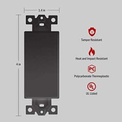 ENERLITES Blank Adapter Insert for Decorator Wall Plates, Unbreakable Polycarbonate Thermoplastic, UL Listed, 6001-DB-5PCS, Dark Bronze, 5 Piece
