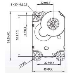 PM Stepper Motor 12 VDC step angle 15° unipolarity 2-2 phase