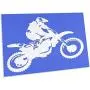 3dRose Motor X Dirt Bike Monotone Vector Art White Design - Desk Pad Place Mats (dpd-356220-1)