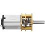 uxcell Micro Speed Reduction Motor DC 12V 66RPM with Full Metal Gearbox 0.18A Electric Gear Box Motor with 2 Terminals for DIY RC