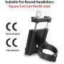 Kingsea Aluminium Bike Phone Mount Holder Motorcycle Phone Mount for Handlebar Accessories Compatible with iPhone 12 12 Pro Max 11, Galaxy and Other 4.7-6.8 Inches Cellphones - Black
