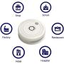 LSHOME 4 Pack Smoke Detector Fire Alarms 9V Battery Operated Photoelectric Sensor Smoke Alarms Easy Install Light Sound Warning, Test Button,9V Battery Included Fire Safety Home Hotel(913-4) (GS528A)