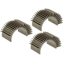 MECCANIXITY Motor Heat Sink Cooling Fins Aluminum 36mm Dia Gold Tone for Motor 3pcs