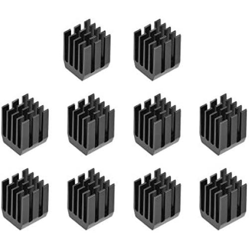 uxcell Electronic Radiators Heatsink for Stepper Motor,3D Printer 9x9x12mm Black 10pcs
