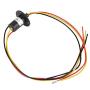 FTVOGUE Mini 3 Wires Slip Ring Plastic Electron Component 250RPM 15A 0-600V for Wind Turbine Power Generator,Dynamo