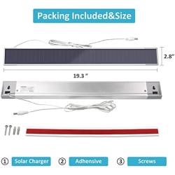 Sortfle Solar Panel Charger, 12V Solar Battery Charger Working for Solar Powered Electric Blinds with Battery Motor