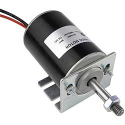 CHANCS CH-3420 Permanent Magnet 12v/24V DC Motor 30W CW/CCW Reversible Electric Gear Motor High Speed DC Adjustable-speed Motor Mounting Bracke Fixed Seat Holder for DIY Generator(24v 7000RPM)