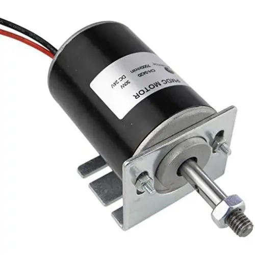 CHANCS CH-3420 Permanent Magnet 12v/24V DC Motor 30W CW/CCW Reversible Electric Gear Motor High Speed DC Adjustable-speed Motor Mounting Bracke Fixed Seat Holder for DIY Generator(24v 7000RPM)