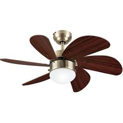 Westinghouse Lighting 7234700 Turbo Swirl Indoor Ceiling Fan with Light, 30 Inch, Antique Brass