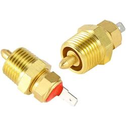 EVGATSAUTO Electric Engine Cooling Fan Thermostat Switch, Gold 185 to 175 Degree Electric Engine 3/8