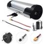 Jieoto 24V 8Ah 10Ah 12Ah 15Ah Lithium Li-ion Bottle Electric Bike Battery Mountain Bike Battery for 250W 350W Motor,with Charger & Safety Lock