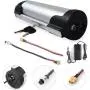 Jieoto 24V 8Ah 10Ah 12Ah 15Ah Lithium Li-ion Bottle Electric Bike Battery Mountain Bike Battery for 250W 350W Motor,with Charger & Safety Lock