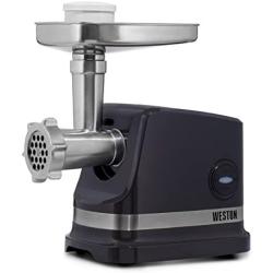 Weston Electric Meat Grinder & Sausage Stuffer, #5 500 Watt, 5/8 HP Motor, Grinds 2 lbs Per Minute, Black (33-1101-W)