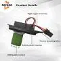 Niyako 89018308 HVAC Blower Motor Resistor Compatible with 2003-2007 Cadillac Escalade ESV EXT Chevy Avalanche Silverado Suburban Avalanche Tahoe GMC Sierra Yukon Replacement # 973-009