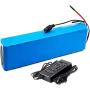 Grideto 36V 30Ah Battery E Bike Lithium Battery Pack,18650 Li-Ion Battery,with Charger,for 200W ~ 500W Motor Electric Bike Motorcycle Scooter