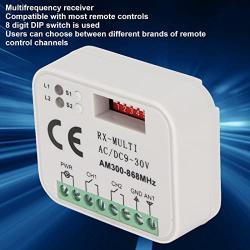 Vbestlife 2 Way Remote Control Switch Module, Universal Smart Wireless Support 300 to 868MHz, Multifrequency Remote Switch Module for Home 9 to 30V