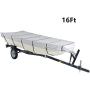 munirater 16Ft Boat Cover Waterproof Heavy Duty Trailerable Replacement for Jon Boat Grey