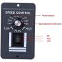 Motor Speed Controller, DC 12V-60V 10A CW/CCW Adjustable Speed with Switch Controller DC Motor Governor DC Motor Speed Controller