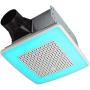 Broan-NuTone AER110RGBL ChromaComfort 110 CFM Ventilation Fan with 24 Color Selectable LED, 1.5 Sones, ENERGY STAR Certified, White