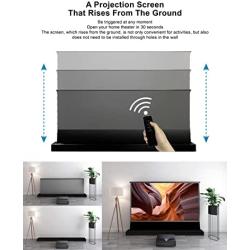 VIVIDSTORM-Projector Screen Motorized S PRO 72 inch Motorized Rising Projector Screen 4K UST ALR Smart Home System Compatible Ultra Short Throw Laser TV Projector,VSDSTUST72H-WB