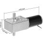 uxcell Double Shaft Worm Gear Motor DC 12V 5RPM High Torque Speed Reduction Motor with Metal Gearbox