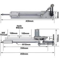 JQDML Cycling Reciprocating Linear Actuator Motor 24V 30-150MM 1.18-6