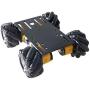 SZDoit Premium 4WD Mecanum Wheel Car Chassis MC100 with Metal Frame, 4pcs TT DC Motor, 60mm Mecanum Wheels, AI ROS Robotic Model for Arduino / Raspberry Pie, Teens Science STEAM Education Platform Kit