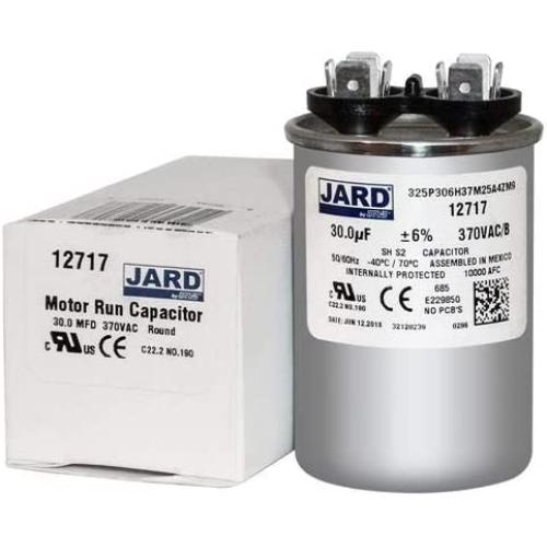 Mars 12717 #2 Motor Run Capacitor Round 30 uf MFD 370 Volt VAC 12717