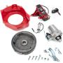MiKaFex Electric Start Kit Compatible with Honda GX160 5.5HP GX200 6.5HP Switch Starter Motor Ignition FlyWheel Fan Cover